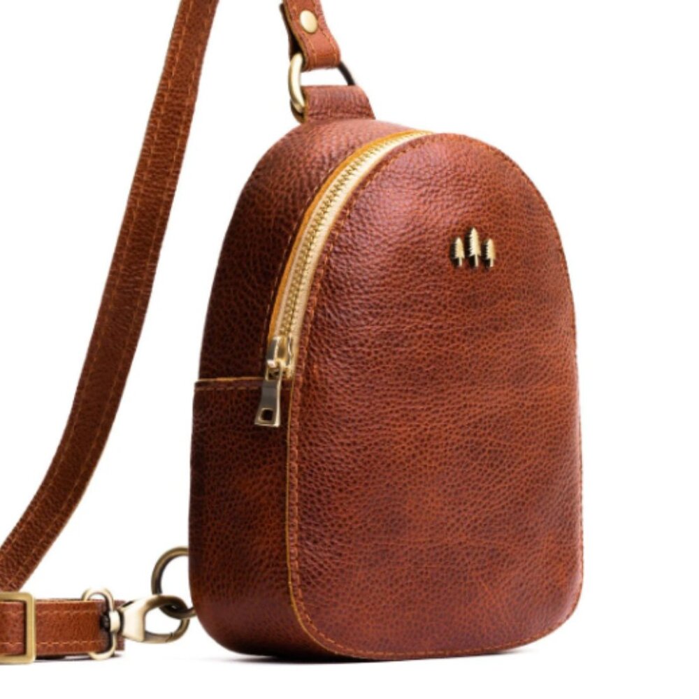 EUC! Portland Leather Sydney Sling In Nutmeg - Picture 2 of 11